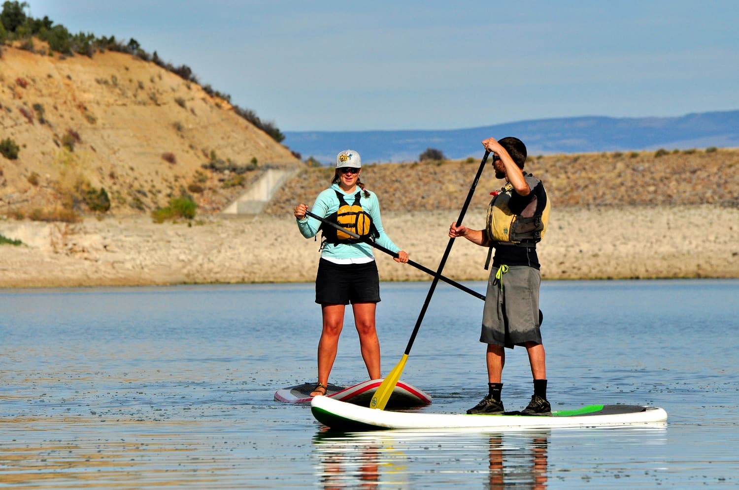 Stand up paddle board lessons at Crawford State Park, Colorado